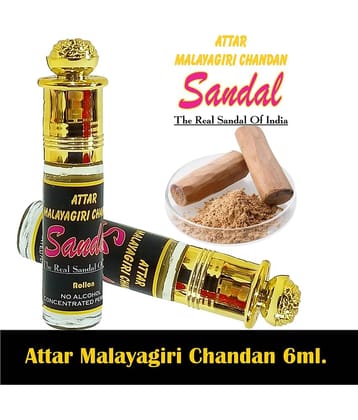 INDRA SUGANDH BHANDAR Attar Real and Classic Malayagiri Chandan|SandalWood 6ml Rollon Pack