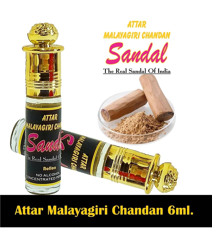 INDRA SUGANDH BHANDAR Attar Real and Classic Malayagiri Chandan|SandalWood 6ml Rollon Pack