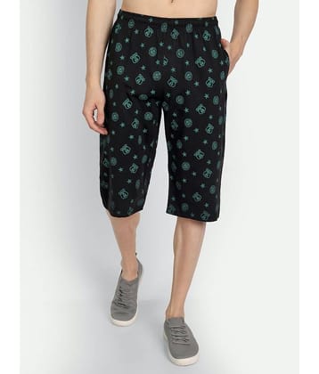 Zeffit - Navy Cotton Blend Men's Three-Fourths ( Pack of 1 )