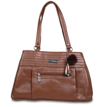 Jothi Strivelle Premium Womens Handbag | 3-Zip Multi-Compartment Tote | Matte Finish Synthetic Leather | Lightweight & Water-Resistant | Soft Base | Brown Jothi Strivelle Premium Womens Handbag | 3-Zip Multi-Compartment Tote | Matte Finish Synthetic Leather | Lightweight & Water-Resistant | Soft Base | Brown