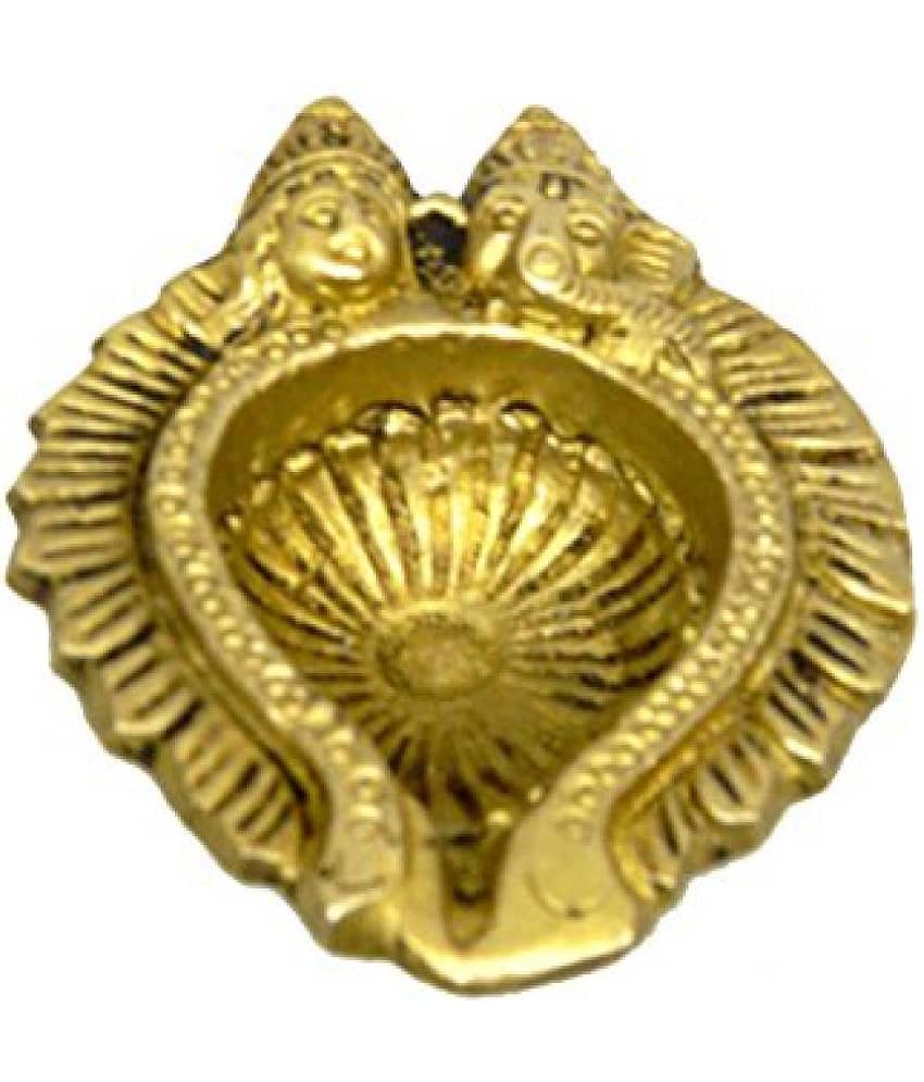 Pure Brass Metal Ganesh Face Diya in Fine Finishing and Decorative art by Bharat Haat  BH03976