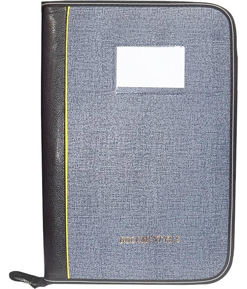 Kopila PU Leather Premium Document Bag File Folder Set of-1 (A4/FS) with 20 Leefs