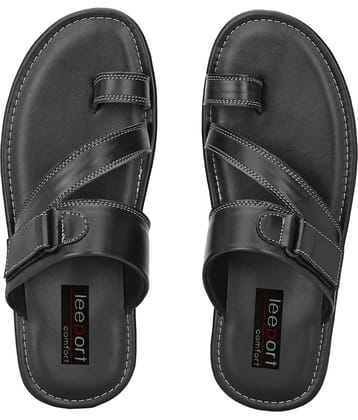 Leeport Black Flip Flops