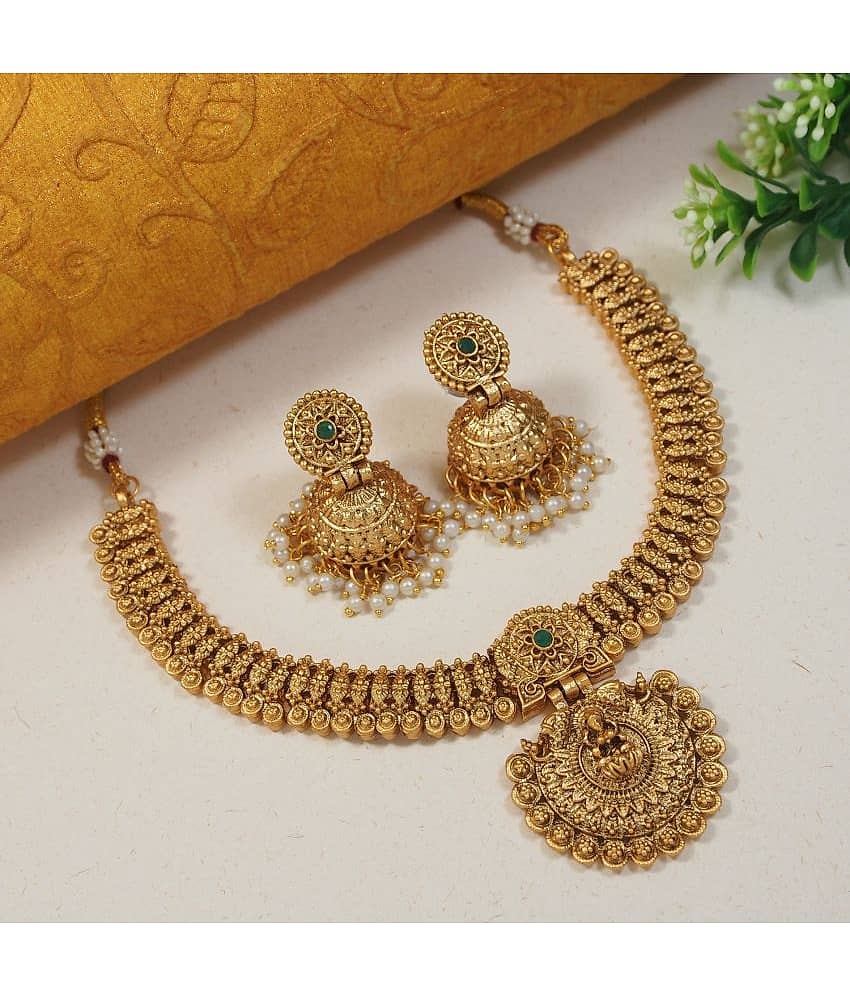 Padmavati Bangles Red Alloy Necklace Set ( Pack of 1 )