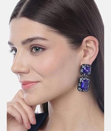 YOUBELLA Blue Danglers Earrings ( Pack of 1 )