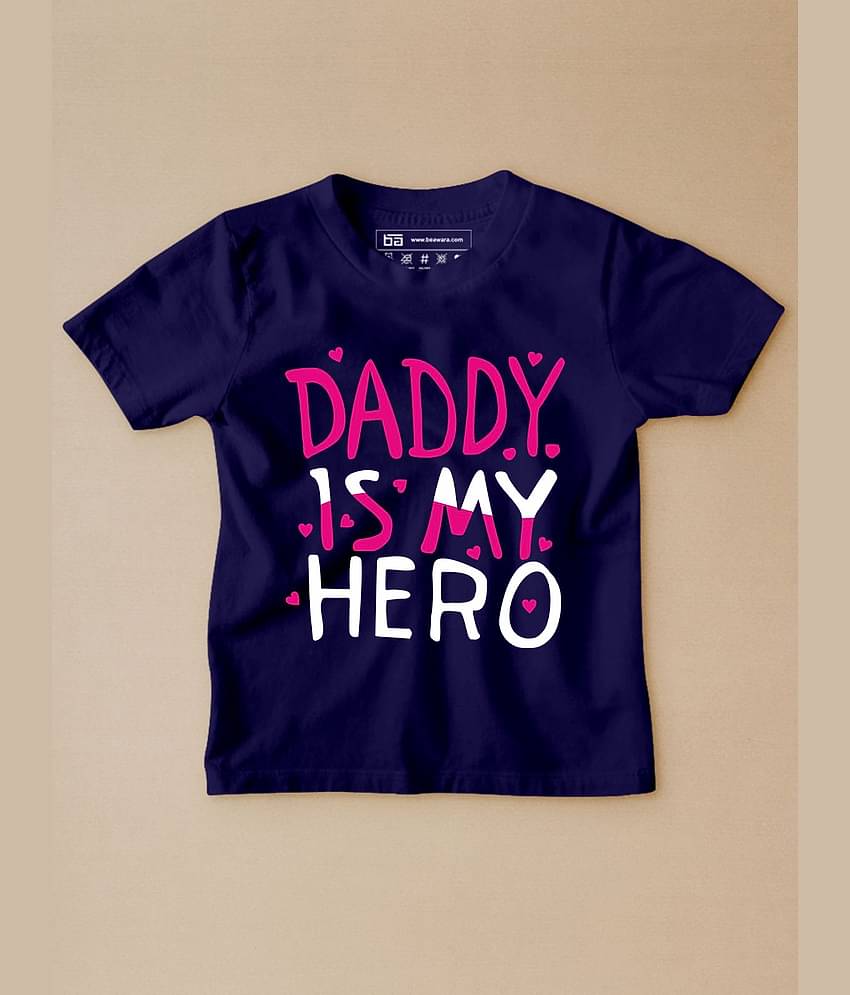 Be Awara Pack of 1 Unisex for Baby Cotton T-Shirt ( Navy )