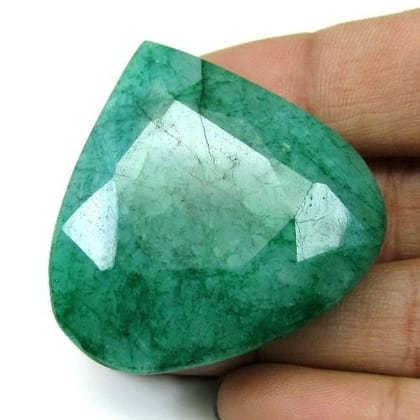 145.6Ct Natural Brazilian Green Emerald Pear Shape Faceted Gemstone