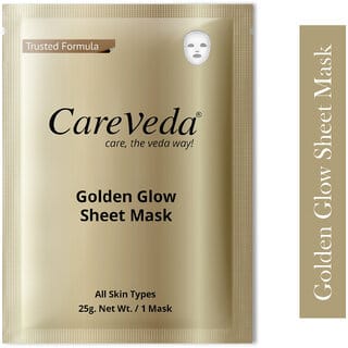Careveda Golden Glow Sheet Mask Suitable For All Skin Types, 25Gm