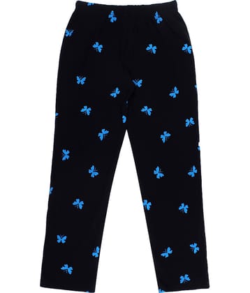Diaz Pack of 1 Boys Cotton Trackpant ( Black )