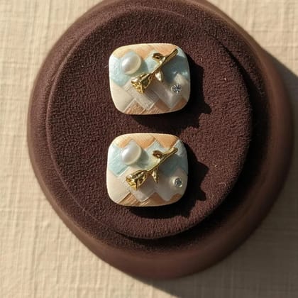 The Riviera Chevron Studs