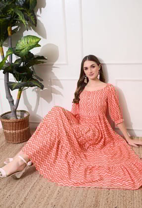 Burnt Orange Dress-S
