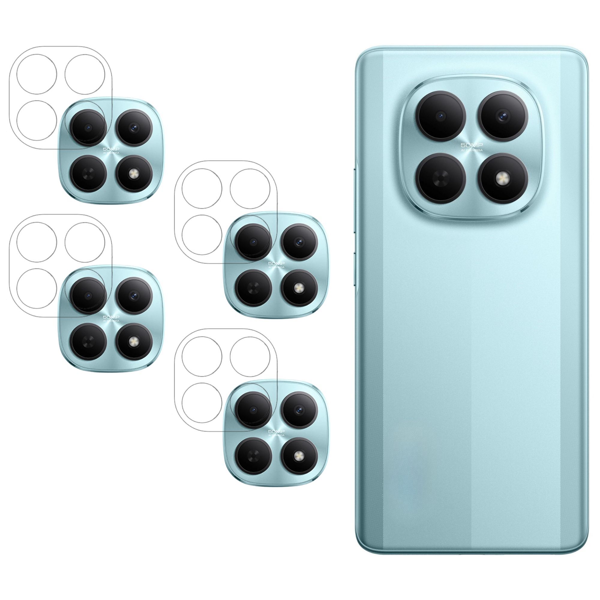 ISAAK Back Camera Lens Protector compatible for POCO M8 5G (Pack of 4)