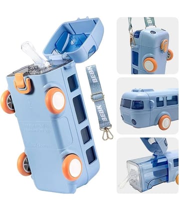 Bus Water Bottle for Kids School Water Bottle 500ml (Mix Color) Assorted Plastic Sipper Water Bottle 500 mL ( Set of 1 )