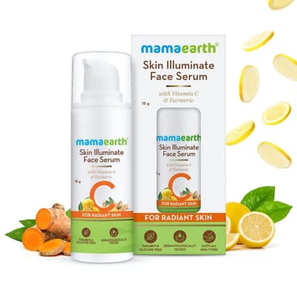 Mamaearth Skin Illuminate Face Serum With Vitamin C & Turmeric For Radiant Skin (15gm) Mamaearth Skin Illuminate Face Serum With Vitamin C & Turmeric For Radiant Skin (15gm)