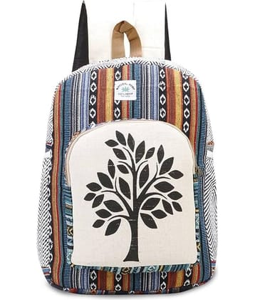 Gau Sudh Multicolor Canvas Backpack ( 25 Ltrs )