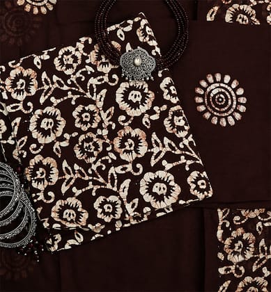 Handcrafted Batik Print 3 Piece Unstitched Cotton Suit set Handcrafted Batik Print 3 Piece Unstitched Cotton Suit set