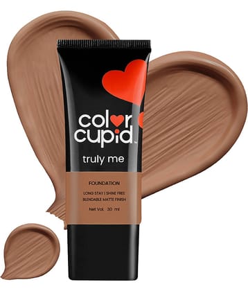 Color Cupid Truly Me Foundation, Chocolate, 16Hr Stay, Shine Free, Blendable Matte Finish, 30 Ml