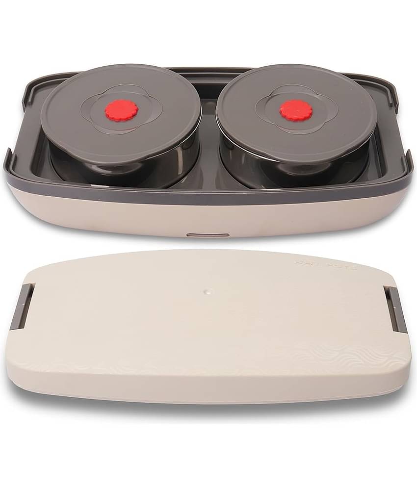 Jaypee Plus Hotpot Lunch Box Stainless Steel Electric Lunch Box 2 - Container ( Pack of 1 )