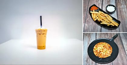 1 x Cheese Capsicum Pizza, 1 x Masala Fries, 1 x Butterscotch Shake