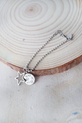 You are A Star Sterling Silver Watch Charm Lumba Rakhi-Silver