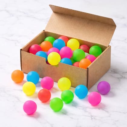 KARTHI7OCT STORE Jumping Ball Small Size (Pack of16) � Mini Neon Bouncy Balls � 30 mm Diameter � Crazy Bouncy Rubber Balls for Kids & Cat � Multicolor (6 Colors) � Indoor & Outdoor Play