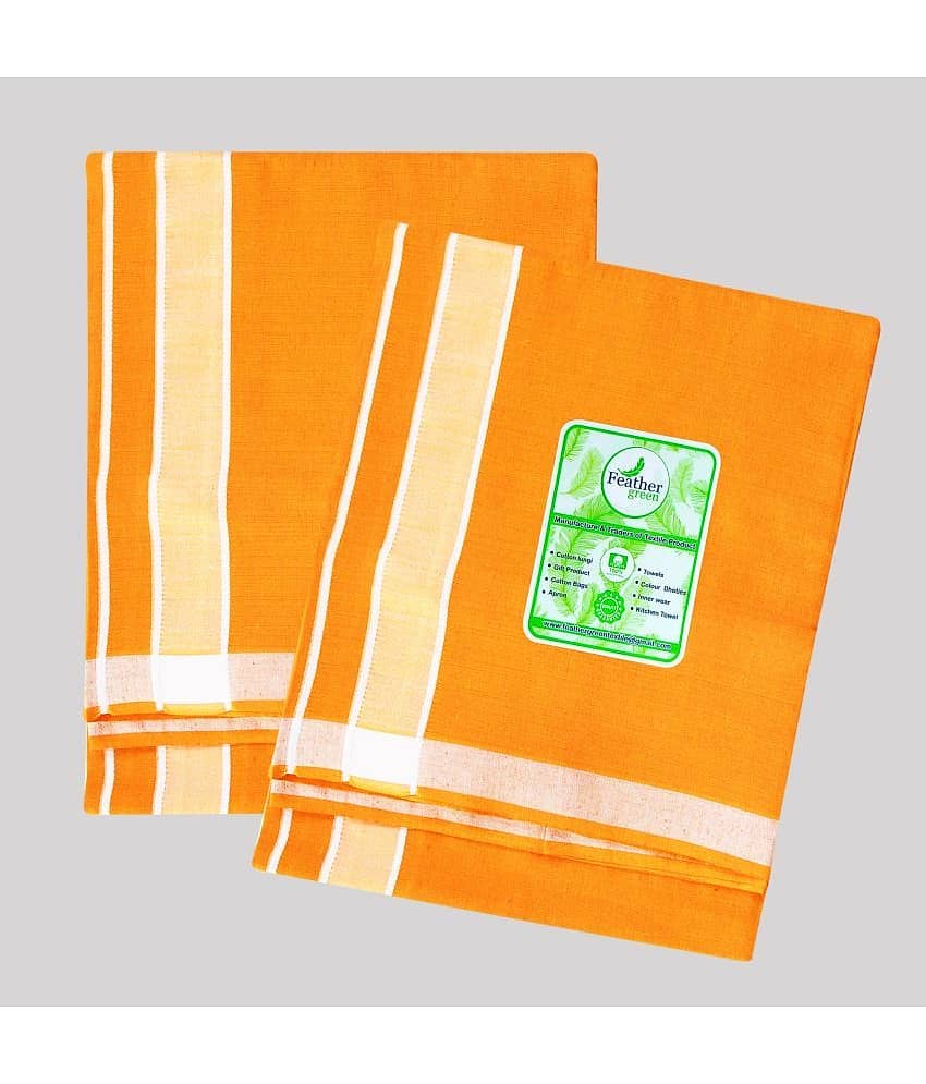 Feather Green - Multicolor Cotton Men's Lungi ( Pack of 2 )