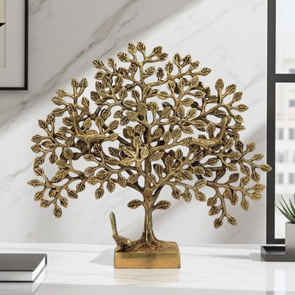 Brass Tree Wall Hanging Showpiece - Vintage Decorative Statue, Height : 11.5 Inch (BSMAS1297 C)