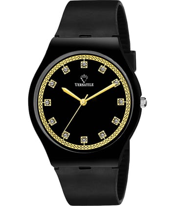Versatile - Black Leather Analog Men's Watch