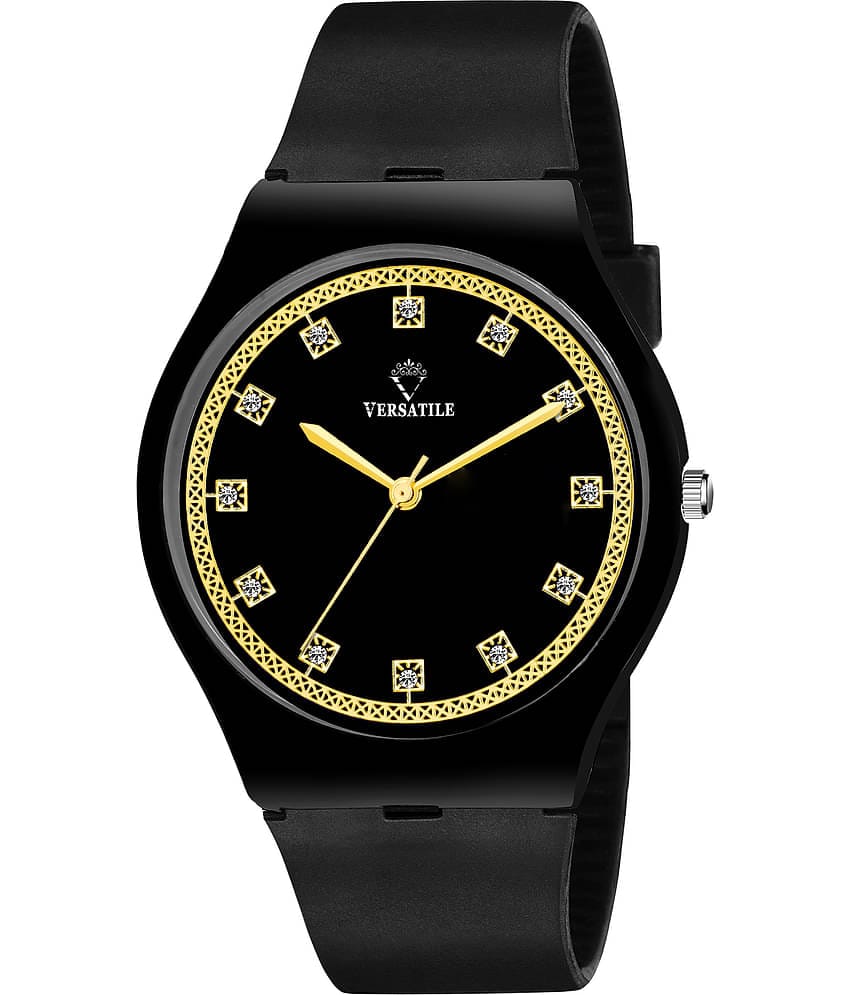 Versatile - Black Leather Analog Men's Watch