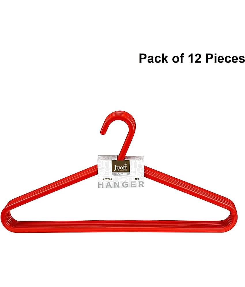 Jyoti Plastic Standard Clothes Hangers ( Pack of 12 )