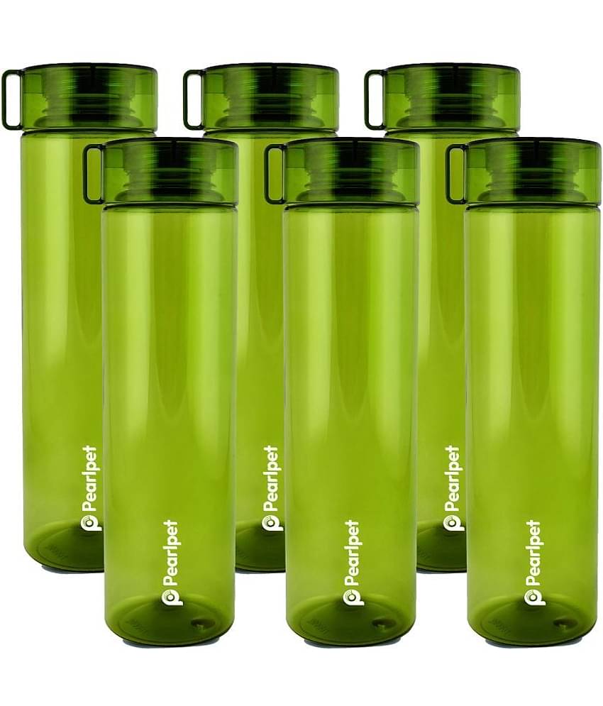 PearlPet - Olive Green Water Bottle ( Pack of 6 )