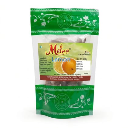 MEIRA LEMON SALTY CANDY - 100 gm - One stand-up pouch