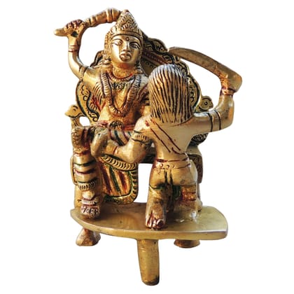 Brass Showpiece Baglamukhi Statue, Height : 4.6 Inch (BSMAS967 B)