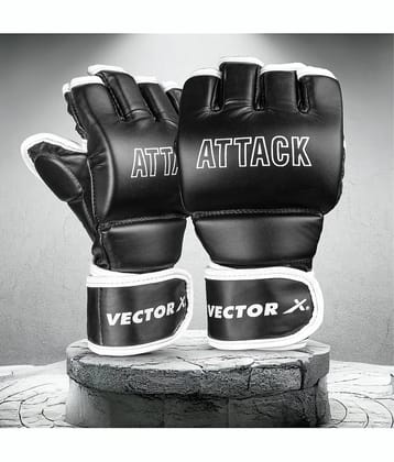 Vector X Black Synthetic Leather Gloves L-XL