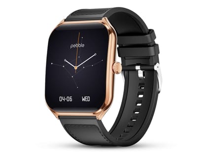 Pebble Royale Edge 1.93 Curved AMOLED Display Smartwatch with Always-On Display, Bluetooth Calling, Heart Rate & SpO2 Monitoring, Smart Watch - Jet Black Pebble Royale Edge 1.93 Curved AMOLED Display Smartwatch with Always-On Display, Bluetooth Calling, Heart Rate & SpO2 Monitoring, Smart Watch - Jet Black