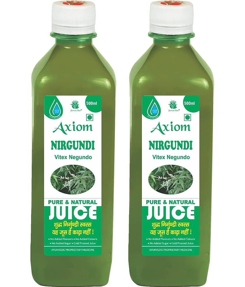 Axiom Nirgundi Juice 500ml (Pack of 2)| 100% Natural WHO-GLP,GMP,ISO Certified Product