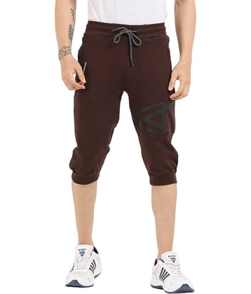 Ardeur - Brown Cotton Men's Three-Fourths ( Pack of 1 )