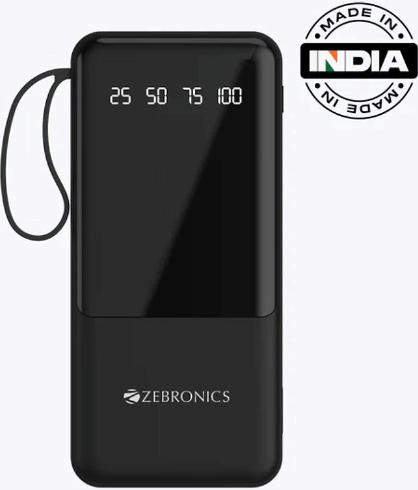 Zebronics 10000 -mAh 5V/3A Li-Polymer Power Bank