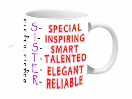 Multicolor Sister Ceramic Mug