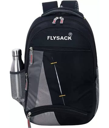 FLYSACK Black Polyester Backpack Bag ( 30 Ltrs )