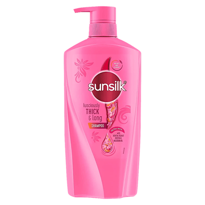 Sunsilk Hair Shampoo - Keratin Yoghurt, Lusciously Thick & Long, 650 Ml