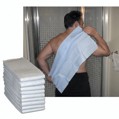 KUDIZE TURION Disposable Non Woven Face and Body Towel (70 GSM; 18 X 18 Inch) - Pack of 50 Pieces