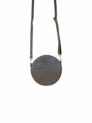 Ladies Sling Bag Round Grey Color