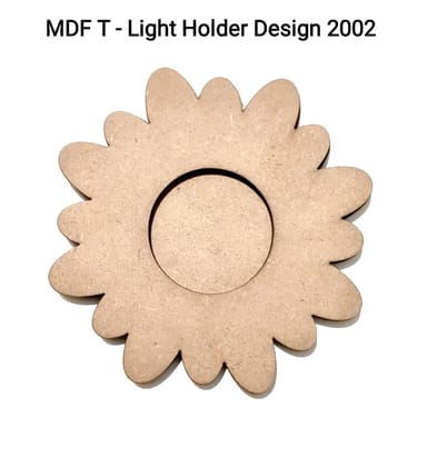 Brand Zero MDF Tea Light Holder Double Layer - Design BZMDFTEALHDDL2002