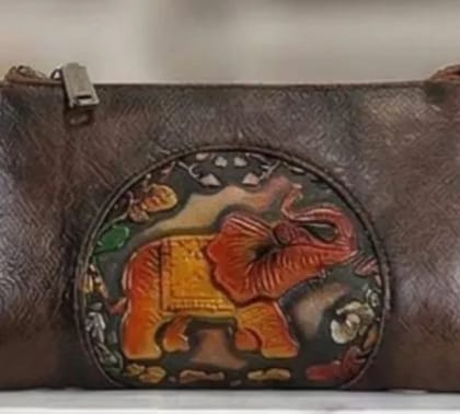 embossed purse