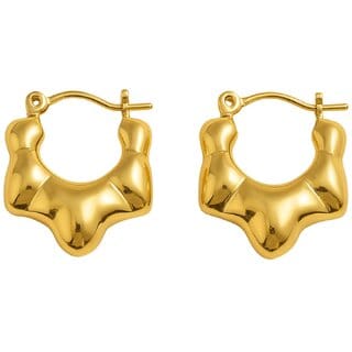 kimti 18K Gold Plated Anti Tarnish Hoops Earring