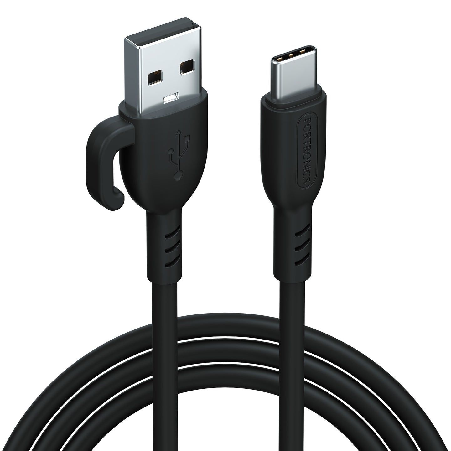 Portronics Konnect Core 3 USB-A to USB-C Fast Charging Cable - Black