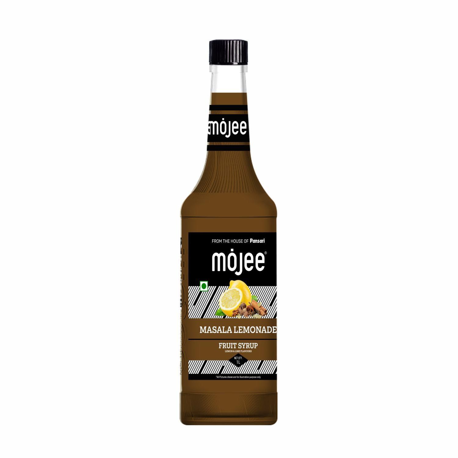 Mojee Masala Lemonade Syrup | Tangy & Spicy Lemon-Lime Flavored Syrup for Mocktails, Cocktails, Shikanji & Refreshing Drinks | Bar & Caf Essential  1L
