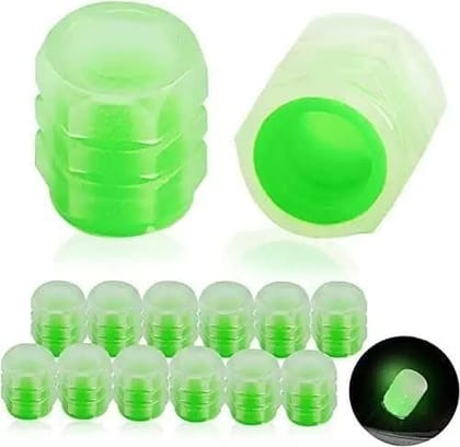 Tyre Valve Caps Luminous Glow Car Tire Valve Cap Covers vaal cap (4 Pcs Set)