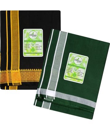 Feather Green Multi Dhoti